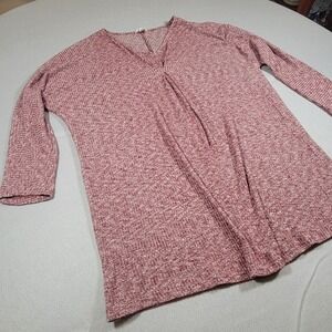 Umgee USA Women's‎ Tunic Top Open Shoulder Long Sleeve V Neck Boho Size Medium